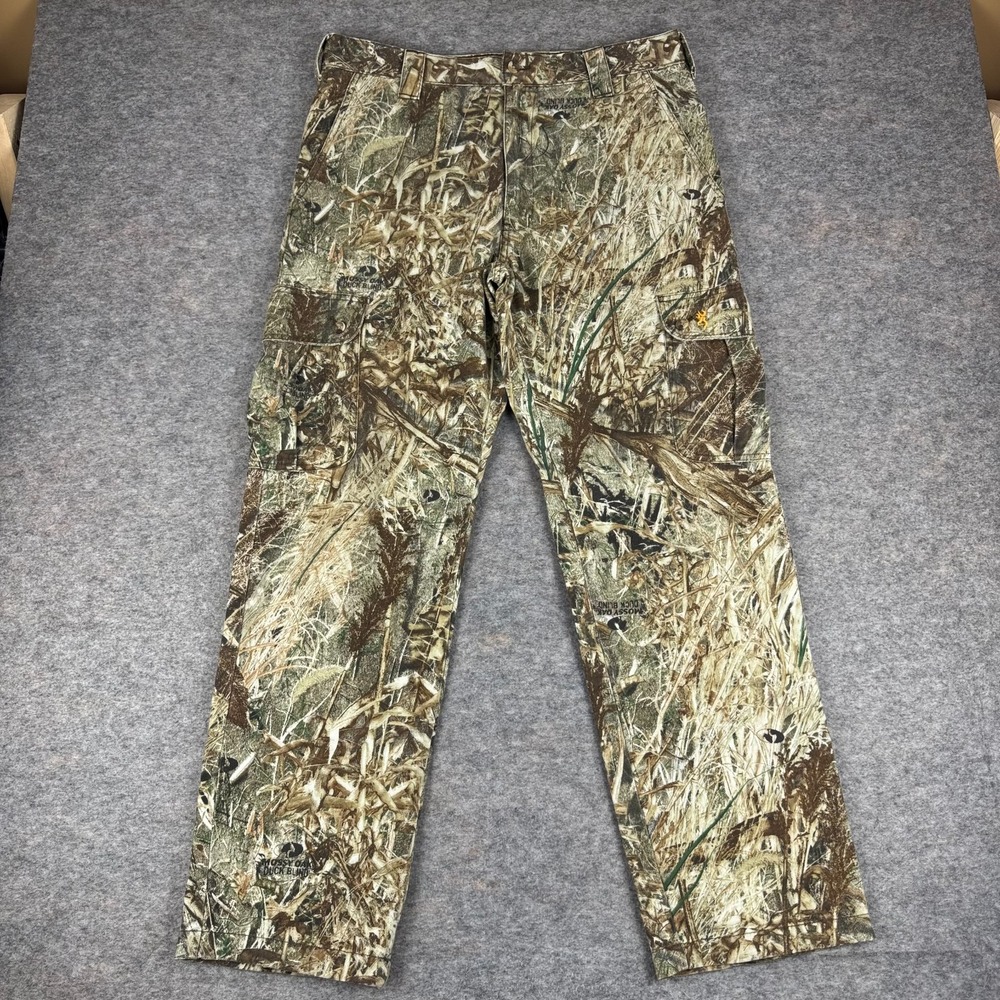 Browning Mossy Oak Duck Blind Camouflage Camo Pants Pockets Mens Medium M
